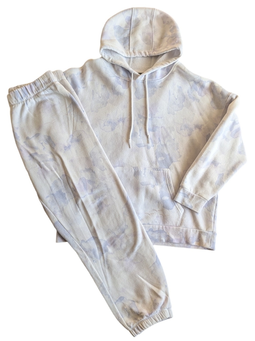 LazyPants Women's Tie Dye Abstract Hoodie Jogger Set Medium Cozy Sweat Set